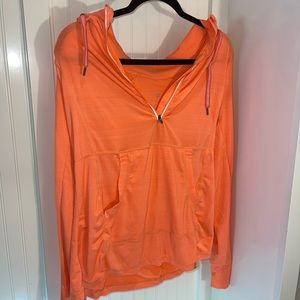 Orange light half zip Athletic jacket